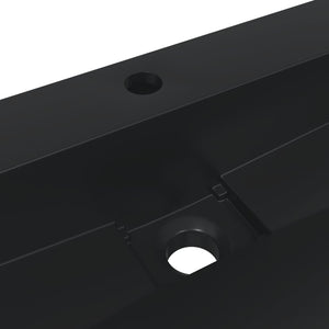 Νιπτήρας Μαύρος Ματ 60x38x11 εκ. Συνθετικός από Τεχνητό Μάρμαρο - PAKOBAZAAR