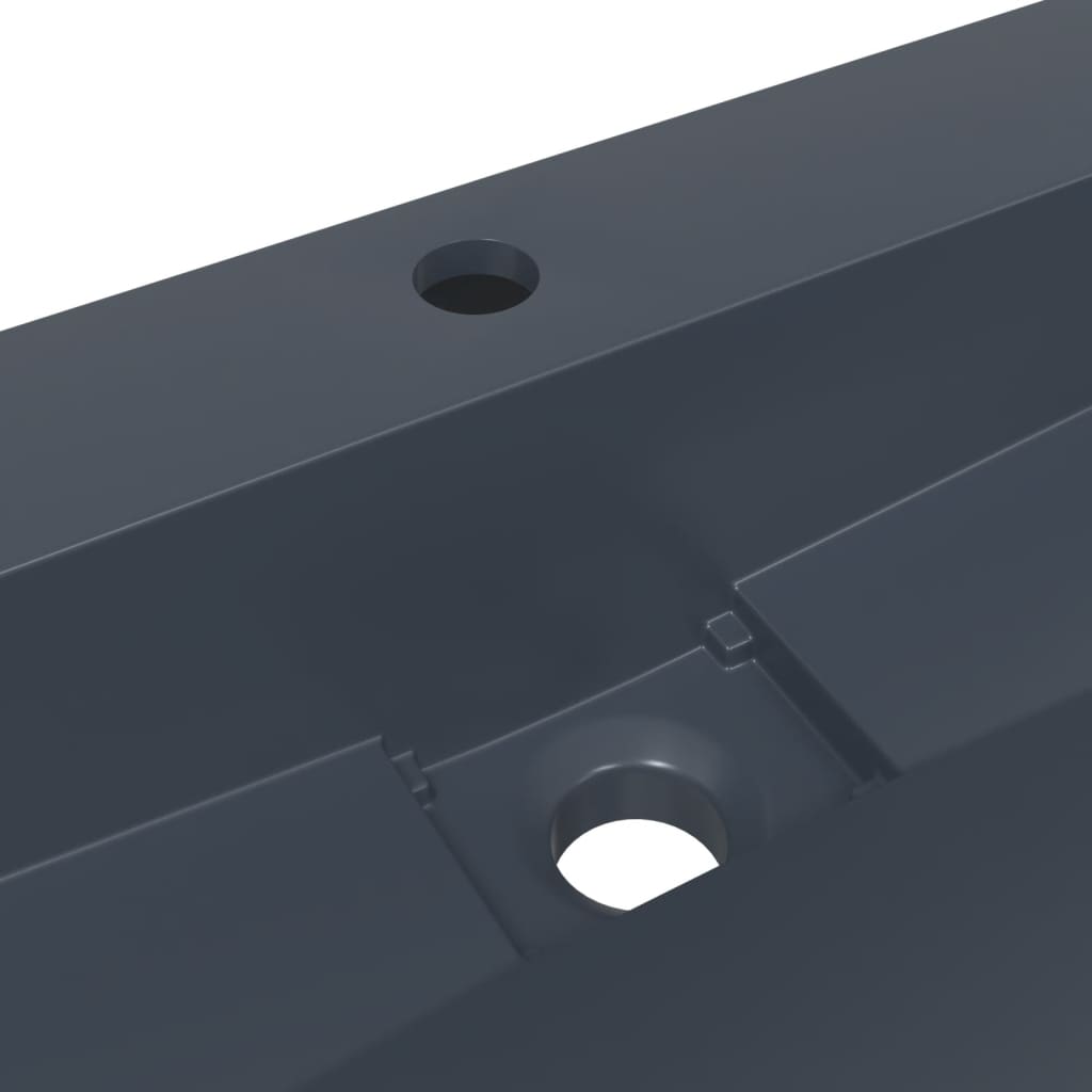 Νιπτήρας Ανθρακί 50x38x11 εκ. Συνθετικός από Τεχνητό Μάρμαρο - PAKOBAZAAR
