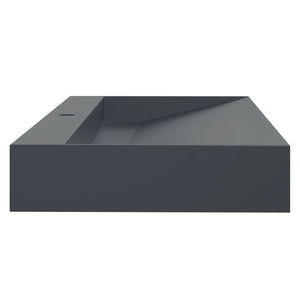 Νιπτήρας Ανθρακί 120x46x11 εκ. Συνθετικός από Τεχνητό Μάρμαρο - PAKOBAZAAR
