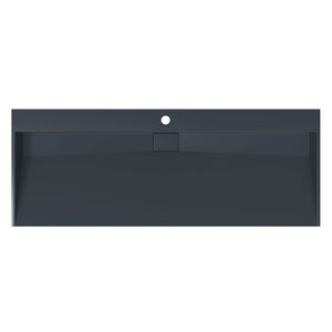 Νιπτήρας Ανθρακί 120x46x11 εκ. Συνθετικός από Τεχνητό Μάρμαρο - PAKOBAZAAR