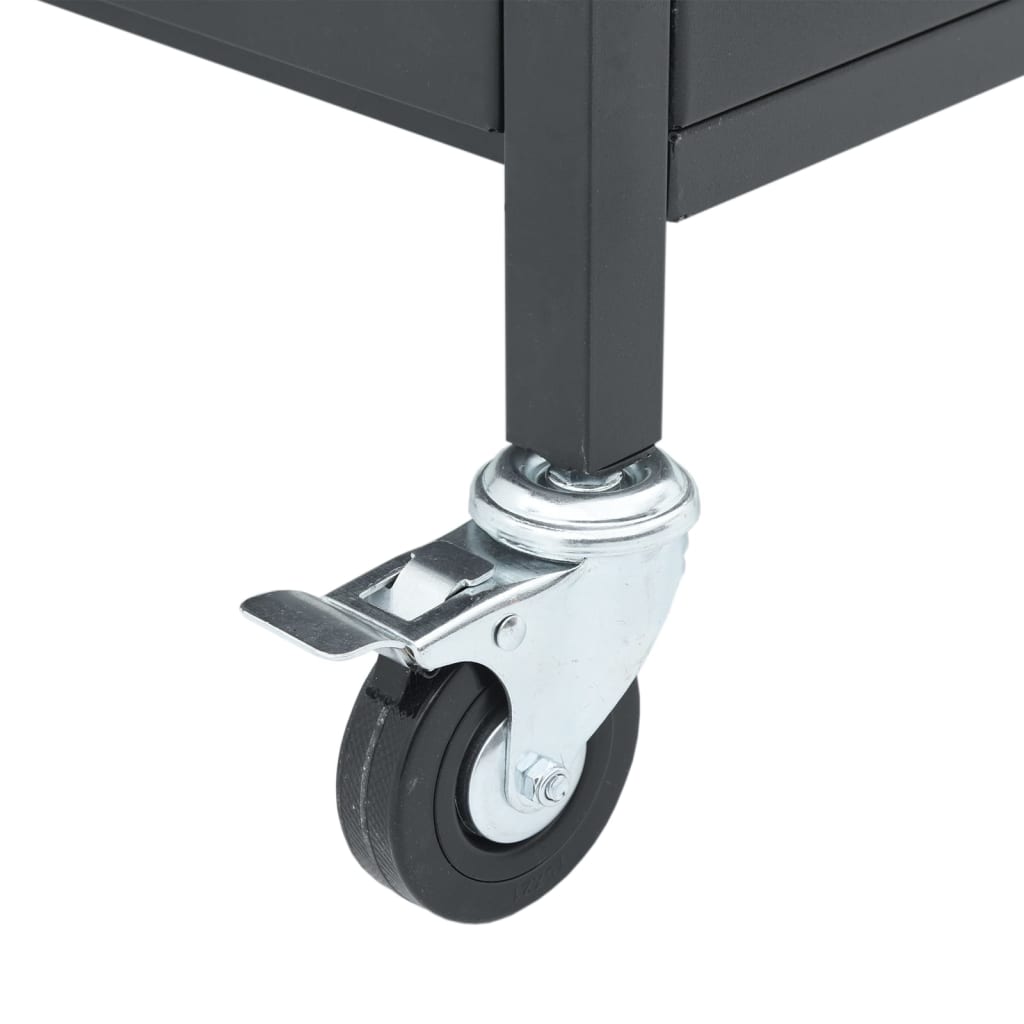 Ψησταριά Υγραερίου με 4 Καυστήρες Μαύρη με Ηλεκτ. Βαφή Πούδρας