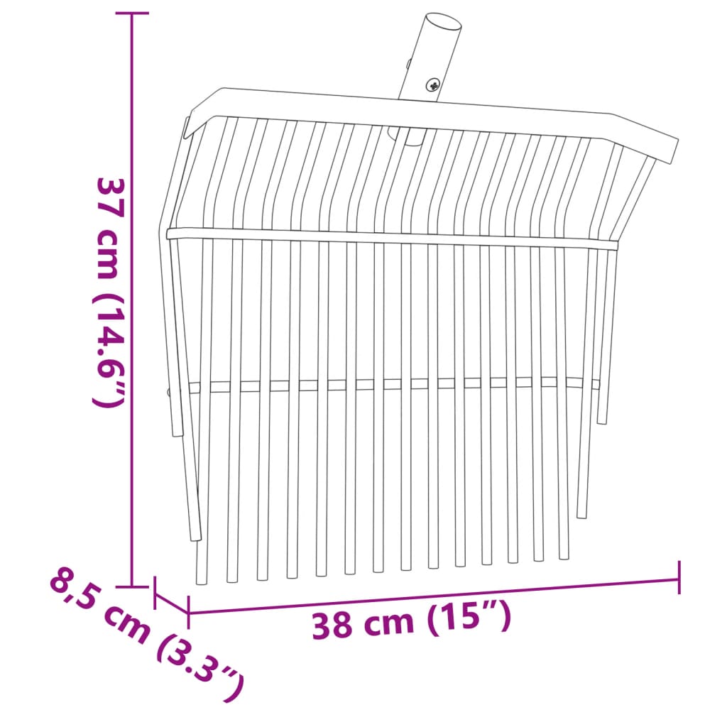 Κεφαλή Δίκρανου με 14 Δόντια Μαύρη Ατσάλινη - Pakobazaar