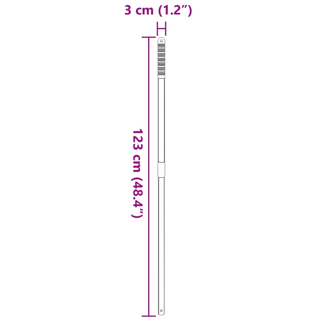 Λαβή για Δίκρανο Τηλεσκοπική Ασημί από Ατσάλι - PAKOBAZAAR