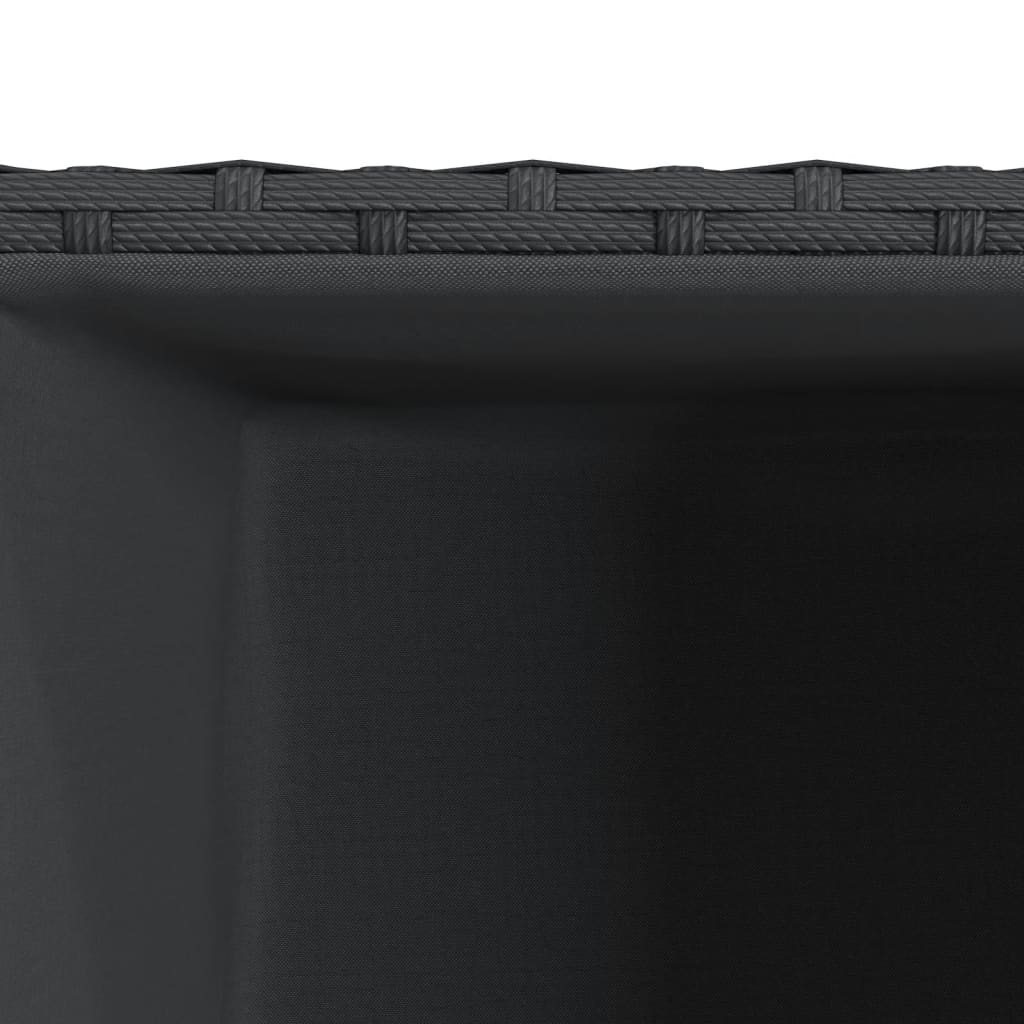 Ζαρντινιέρα Κήπου Μαύρη 30x30x60 εκ. από Συνθετικό Ρατάν