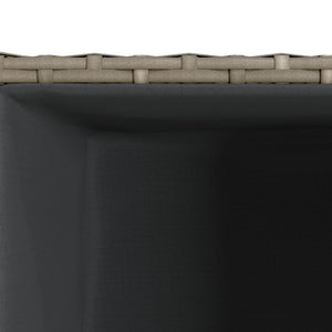 Ζαρντινιέρα Κήπου Γκρι 30x30x60 εκ. από Συνθετικό Ρατάν
