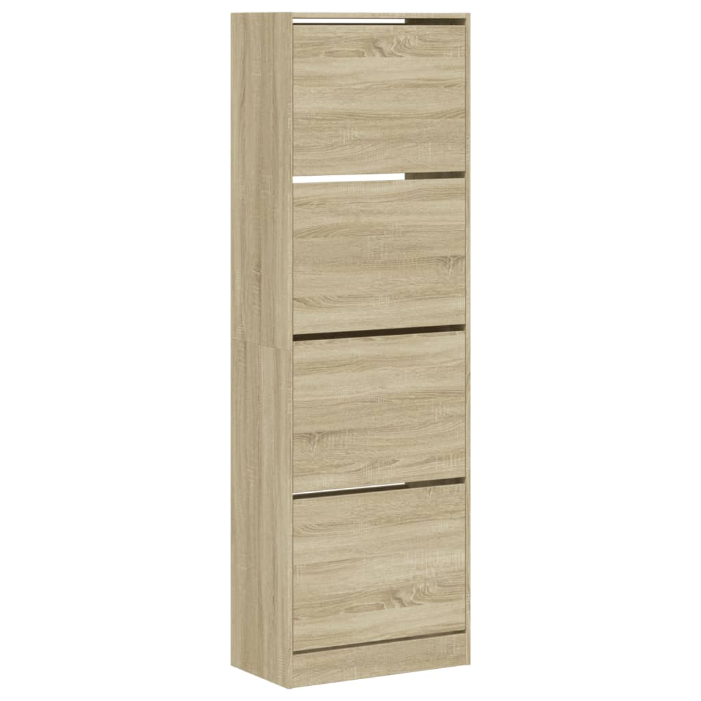 Παπουτσοθήκη με 4 Ανακλ. Συρτάρια Sonoma Δρυς 60x34x187,5 εκ.