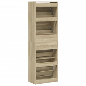 Παπουτσοθήκη με 4 Ανακλ. Συρτάρια Sonoma Δρυς 60x34x187,5 εκ.
