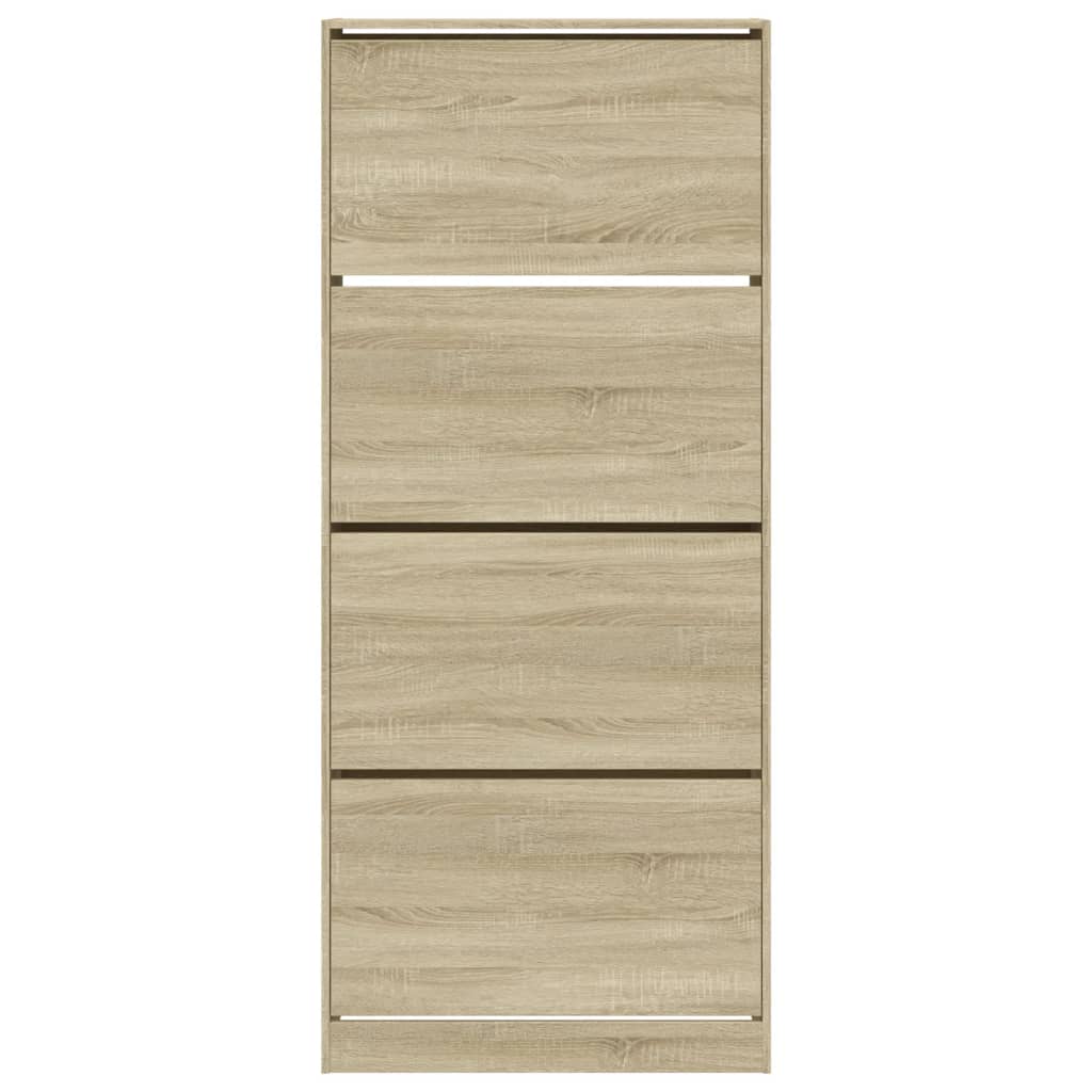 Παπουτσοθήκη με 4 Ανακλ. Συρτάρια Sonoma Δρυς 80x34x187,5 εκ.