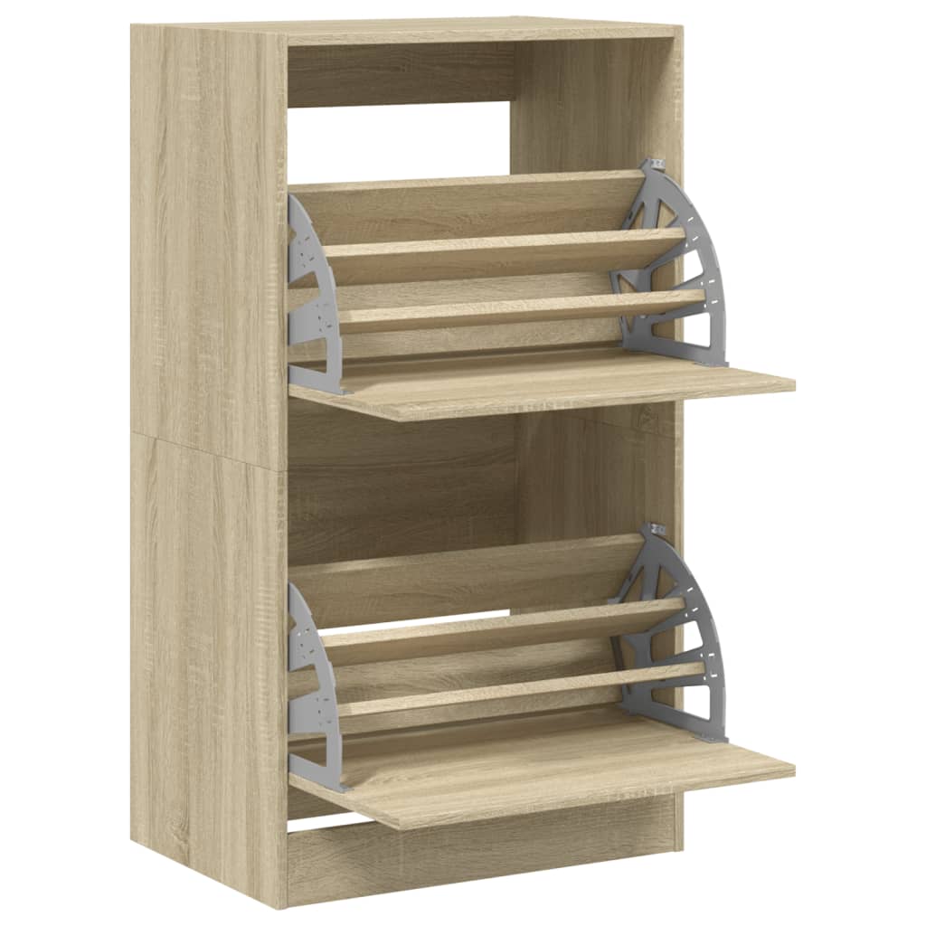 Παπουτσοθήκη με 2 Ανακλ. Συρτάρια Sonoma Δρυς 60x42x108 εκ.