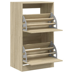 Παπουτσοθήκη με 2 Ανακλ. Συρτάρια Sonoma Δρυς 60x42x108 εκ.