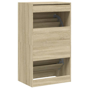 Παπουτσοθήκη με 2 Ανακλ. Συρτάρια Sonoma Δρυς 60x42x108 εκ.