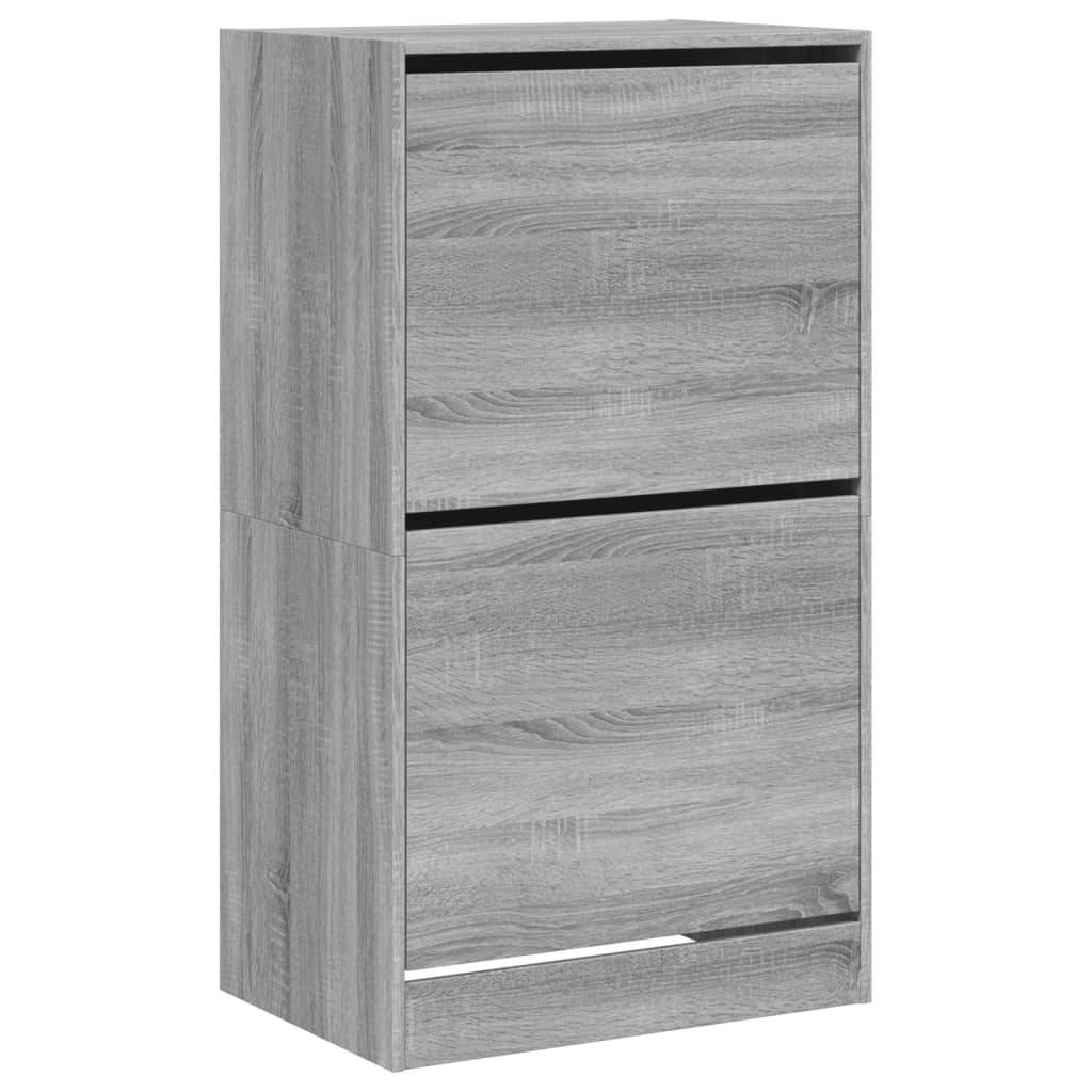 Παπουτσοθήκη με 2 Ανακλ. Συρτάρια Γκρι Sonoma 60x42x108 εκ.