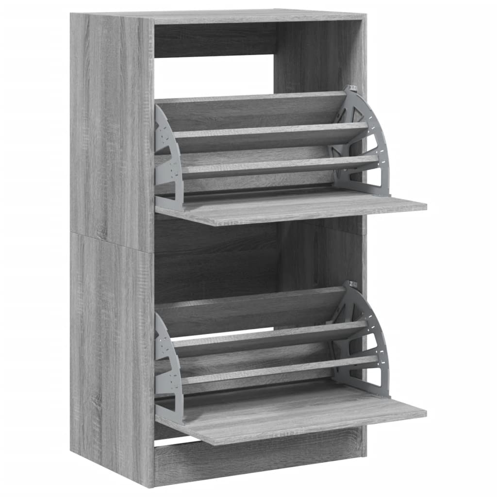 Παπουτσοθήκη με 2 Ανακλ. Συρτάρια Γκρι Sonoma 60x42x108 εκ.