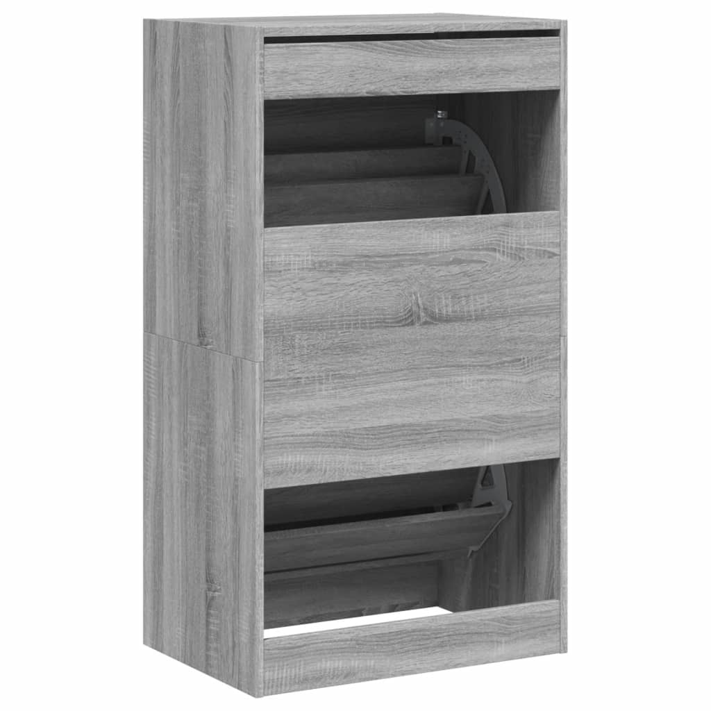 Παπουτσοθήκη με 2 Ανακλ. Συρτάρια Γκρι Sonoma 60x42x108 εκ.