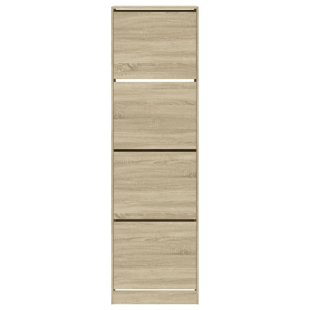 Παπουτσοθήκη με 4 Ανακλ. Συρτάρια Sonoma Δρυς 60x42x204 εκ.