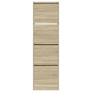 Παπουτσοθήκη με 4 Ανακλ. Συρτάρια Sonoma Δρυς 60x42x204 εκ.