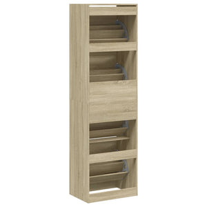 Παπουτσοθήκη με 4 Ανακλ. Συρτάρια Sonoma Δρυς 60x42x204 εκ.