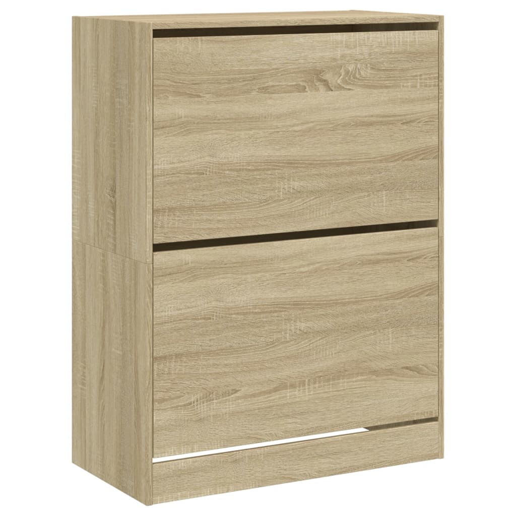 Παπουτσοθήκη με 2 Ανακλ. Συρτάρια Sonoma Δρυς 80x42x108 εκ.