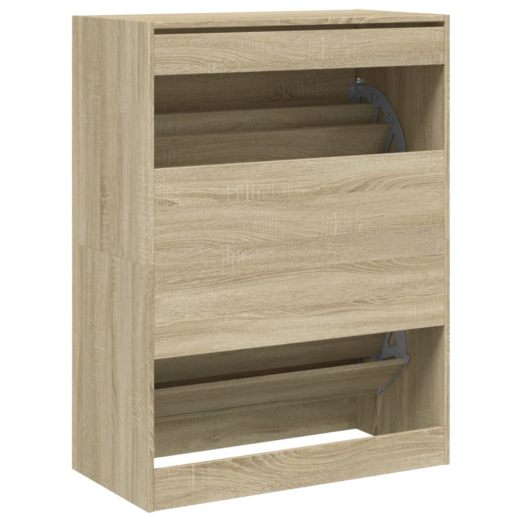 Παπουτσοθήκη με 2 Ανακλ. Συρτάρια Sonoma Δρυς 80x42x108 εκ.