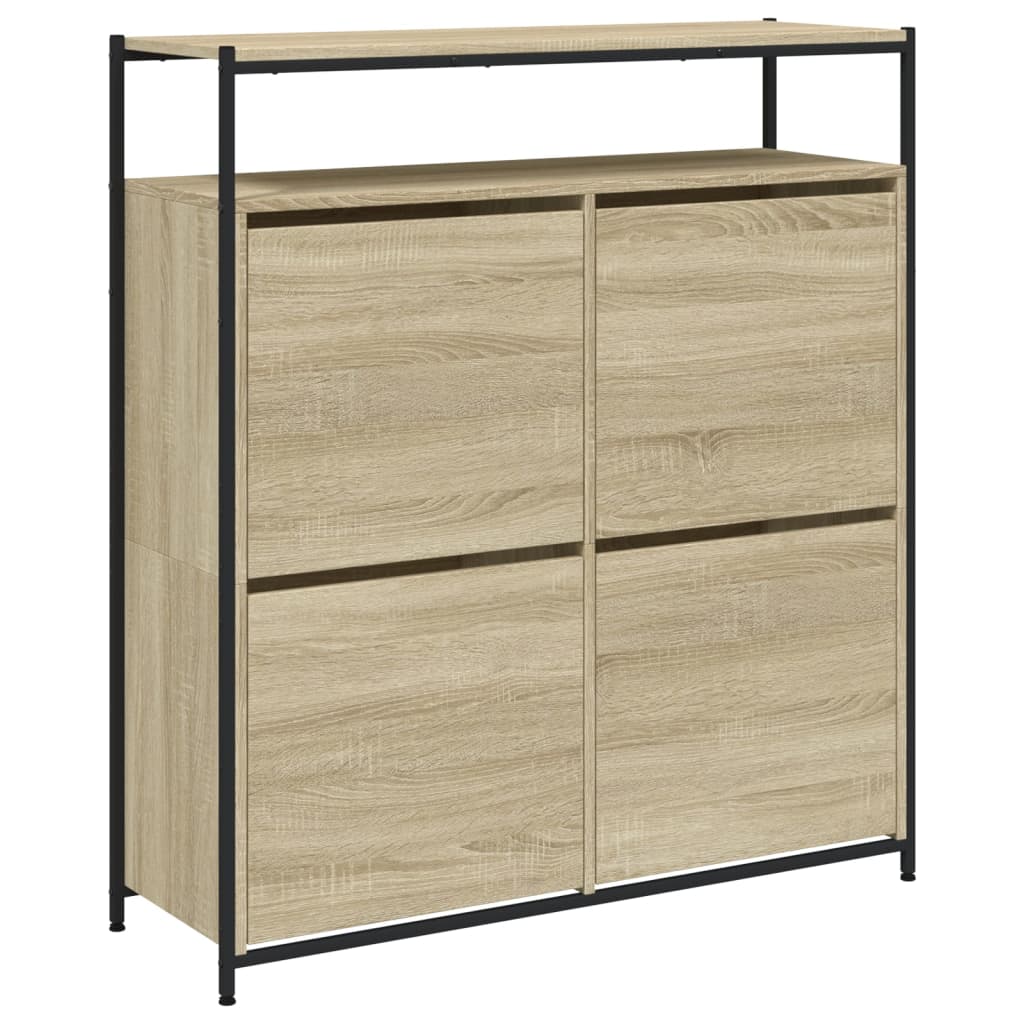 Παπουτσοθήκη με 4 Ανακλ. Συρτάρια Sonoma Δρυς 100x34x112 εκ.
