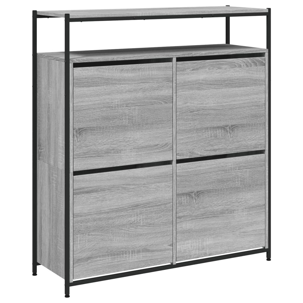 Παπουτσοθήκη με 4 Ανακλ. Συρτάρια Γκρι Sonoma 100x34x112 εκ.