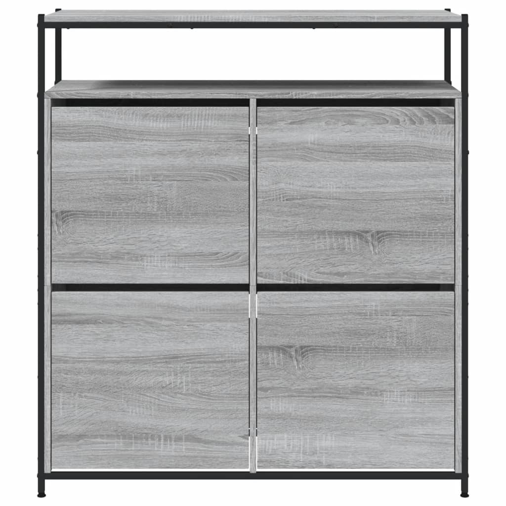 Παπουτσοθήκη με 4 Ανακλ. Συρτάρια Γκρι Sonoma 100x34x112 εκ.