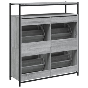 Παπουτσοθήκη με 4 Ανακλ. Συρτάρια Γκρι Sonoma 100x34x112 εκ.