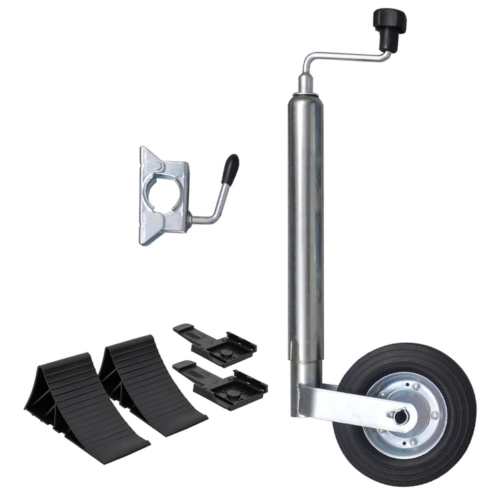 Ποδαράκι Τρέιλερ με Σφιγκτήρα 48 χιλ. και Σφήνες Τροχών - Pakobazaar