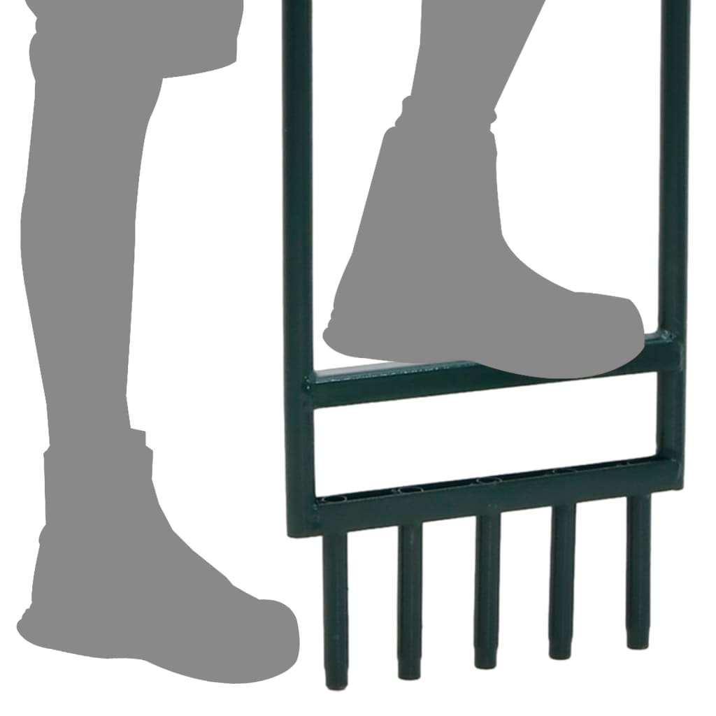 Εξαερωτήρας Γκαζόν 5 Κοίλα Δόντια Πράσινος Χάλυβας Ηλ. Πούδρα - PAKOBAZAAR