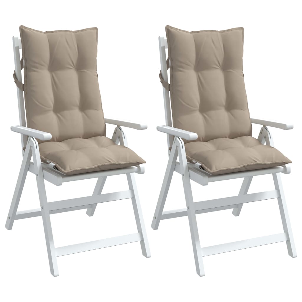 Μαξιλάρια Καρέκλας με Πλάτη 2 τεμ. Taupe από Ύφασμα Oxford - Pakobazaar