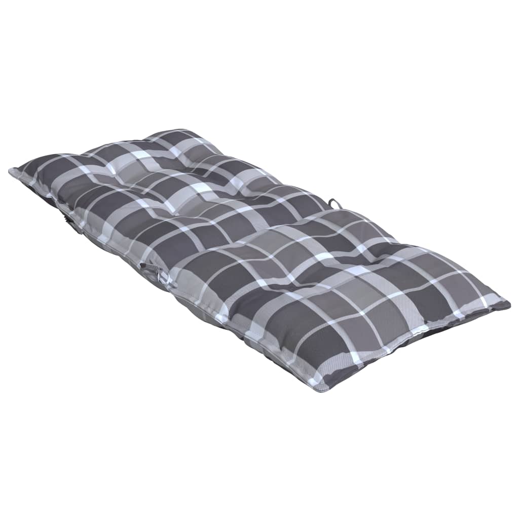 Μαξιλάρια Καρέκλας με Ψηλή Πλάτη 6 τεμ. Γκρι Καρό Ύφασμα Oxford - Pakobazaar