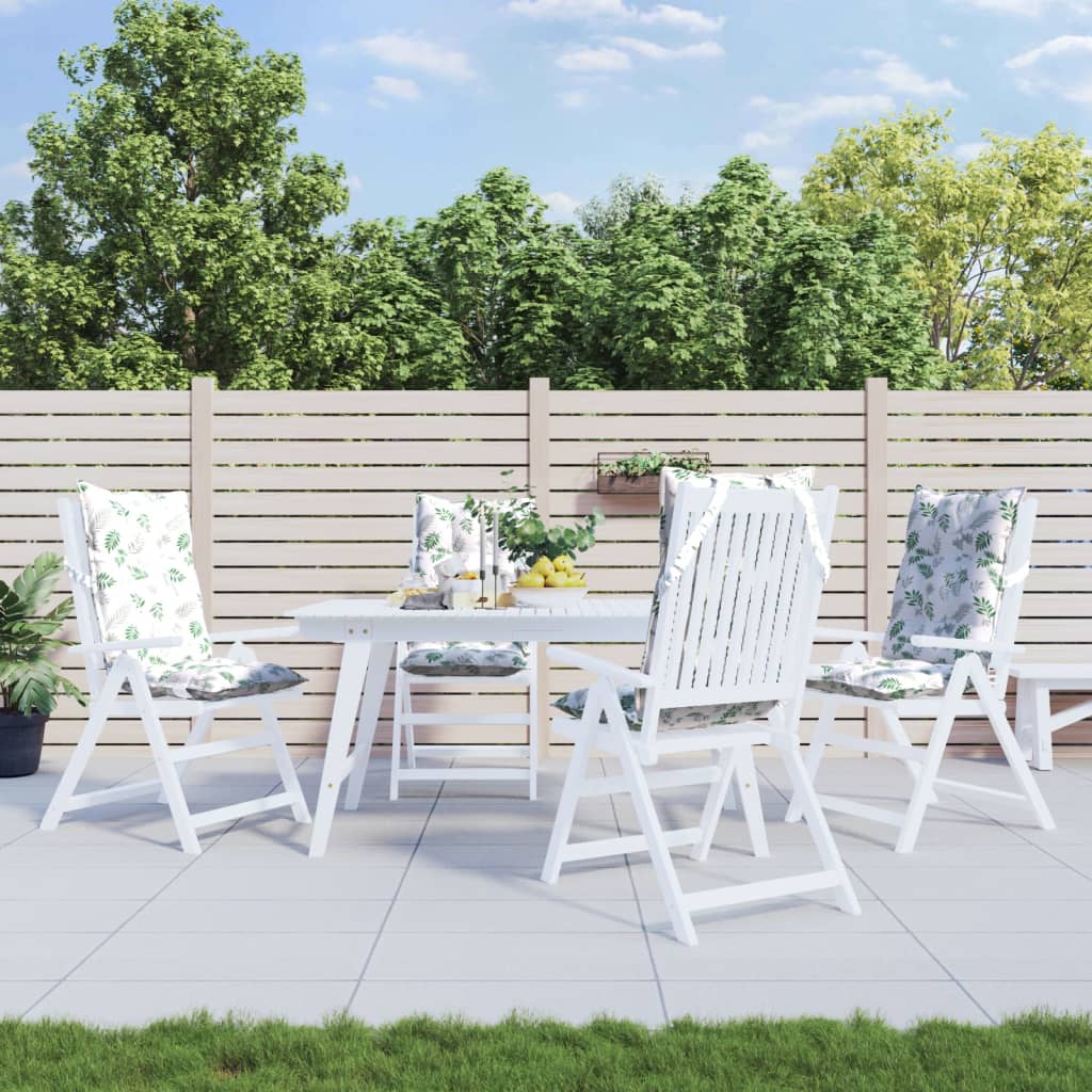 Μαξιλάρια Καρέκλας με Ψηλή Πλάτη 4 τεμ. Σχ. Φύλλα Ύφασμα Oxford - Pakobazaar