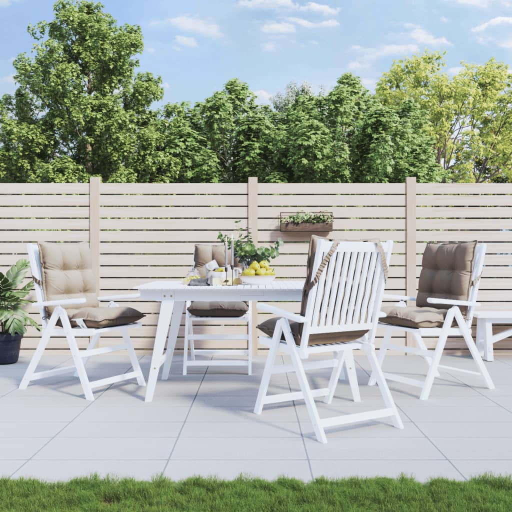 Μαξιλάρια Καρέκλας Χαμηλή Πλάτη 4 τεμ. Taupe Ύφασμα Oxford - Pakobazaar