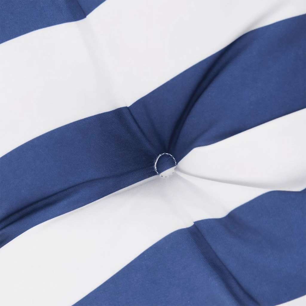 Μαξιλάρια Καρέκλας με Πλάτη 4 τεμ. Μπλε&Λευκά Ριγέ Υφ. Oxford - Pakobazaar