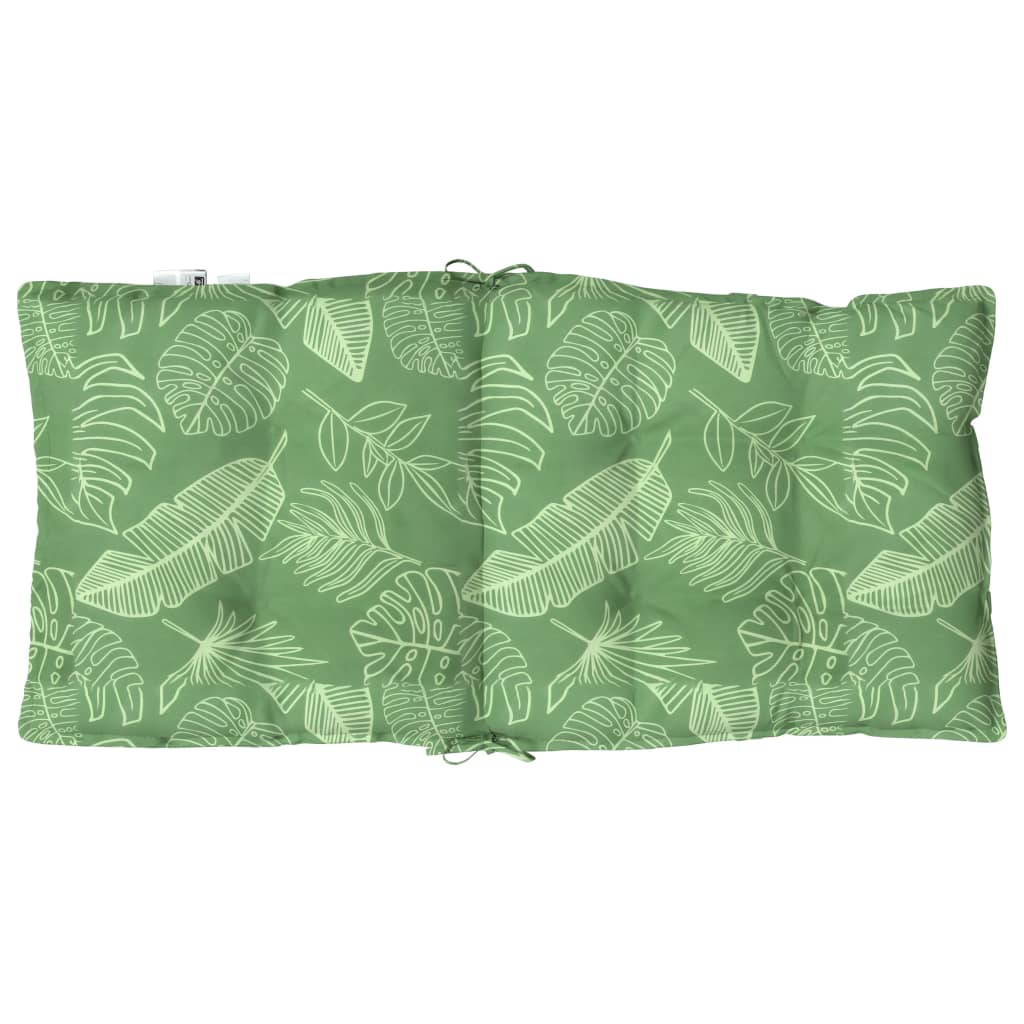 Μαξιλάρια Καρέκλας Χαμηλή Πλάτη 2 τεμ. Σχέδιο με Φύλλα Ύφασμα