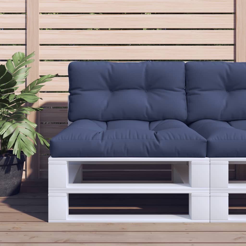 Μαξιλάρι Παλέτας Σετ Ναυτικό Μπλε 70 x 40 x 12 εκ. Υφασμάτινο - Pakobazaar