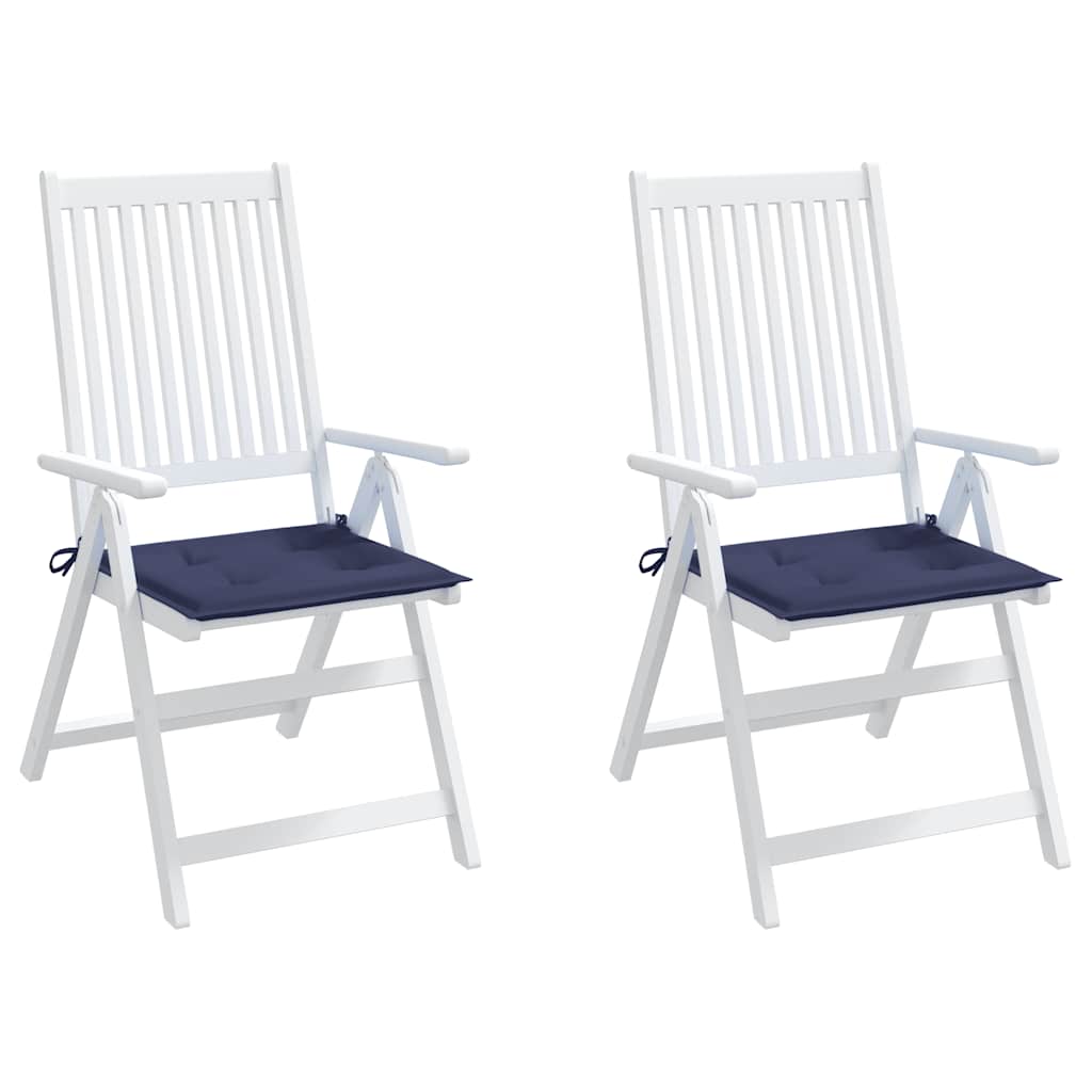 Μαξιλάρια Παλέτας 2 τεμ. Ναυτικό Μπλε 40x40x4 εκ. Ύφασμα Oxford