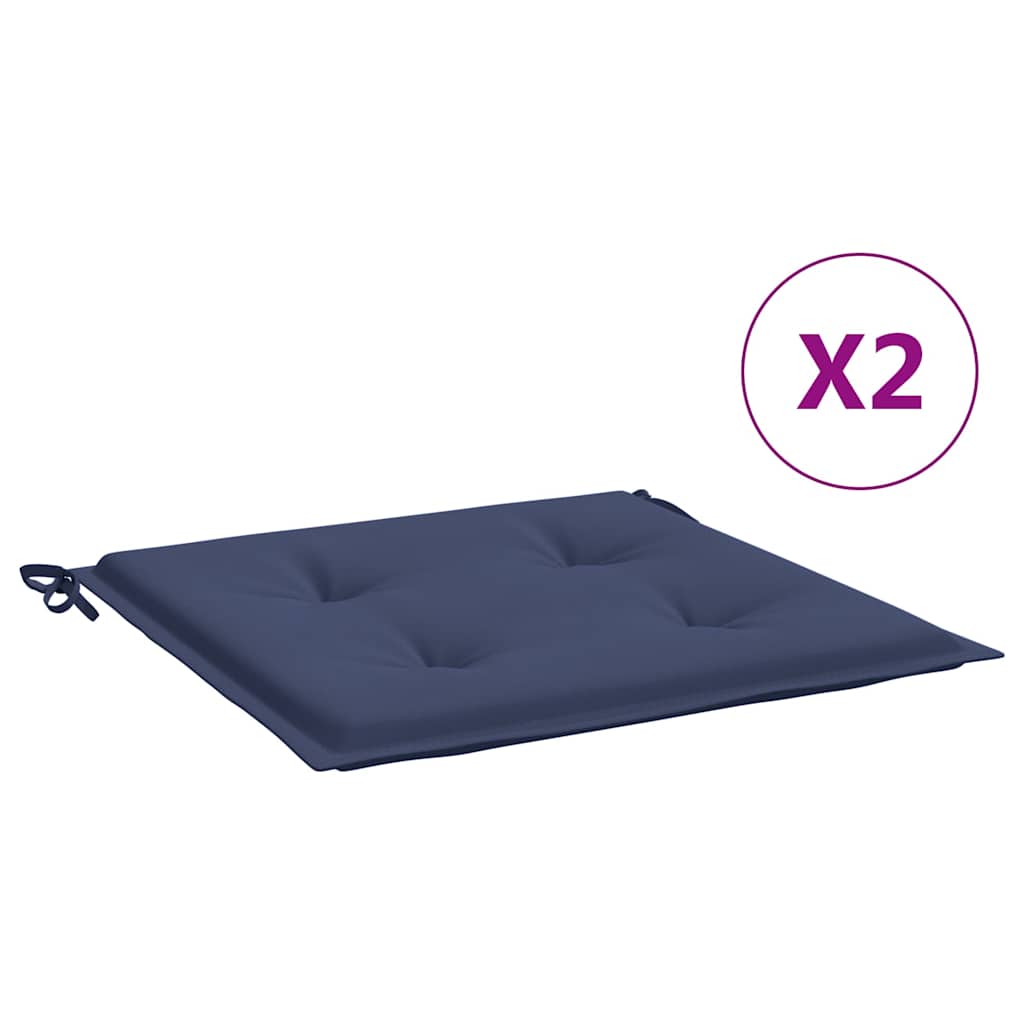 Μαξιλάρια Παλέτας 2 τεμ. Ναυτικό Μπλε 50x50x3 εκ. Ύφασμα Oxford