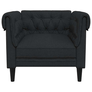 Πολυθρόνα Chesterfield Μαύρο Υφασμάτινη