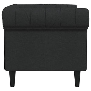 Πολυθρόνα Chesterfield Μαύρο Υφασμάτινη