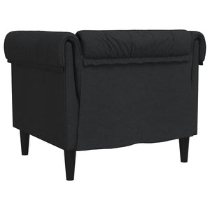 Πολυθρόνα Chesterfield Μαύρο Υφασμάτινη