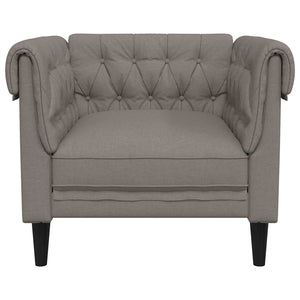 Πολυθρόνα Chesterfield Taupe Υφασμάτινη