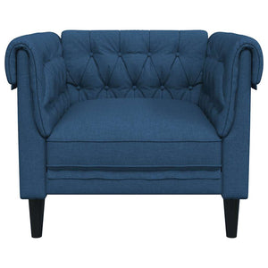 Πολυθρόνα Chesterfield Μπλε Υφασμάτινη