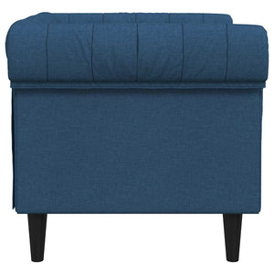 Πολυθρόνα Chesterfield Μπλε Υφασμάτινη