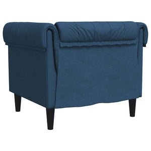 Πολυθρόνα Chesterfield Μπλε Υφασμάτινη