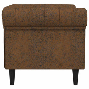 Πολυθρόνα Chesterfield Καφέ Υφασμάτινη