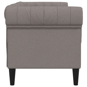 Καναπές Διθέσιος Chesterfield Taupe Υφασμάτινος
