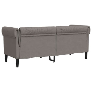 Καναπές Διθέσιος Chesterfield Taupe Υφασμάτινος