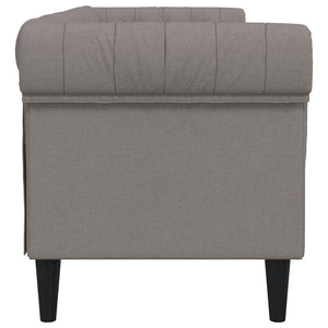 Καναπές Τριθέσιος Chesterfield Taupe Υφασμάτινος