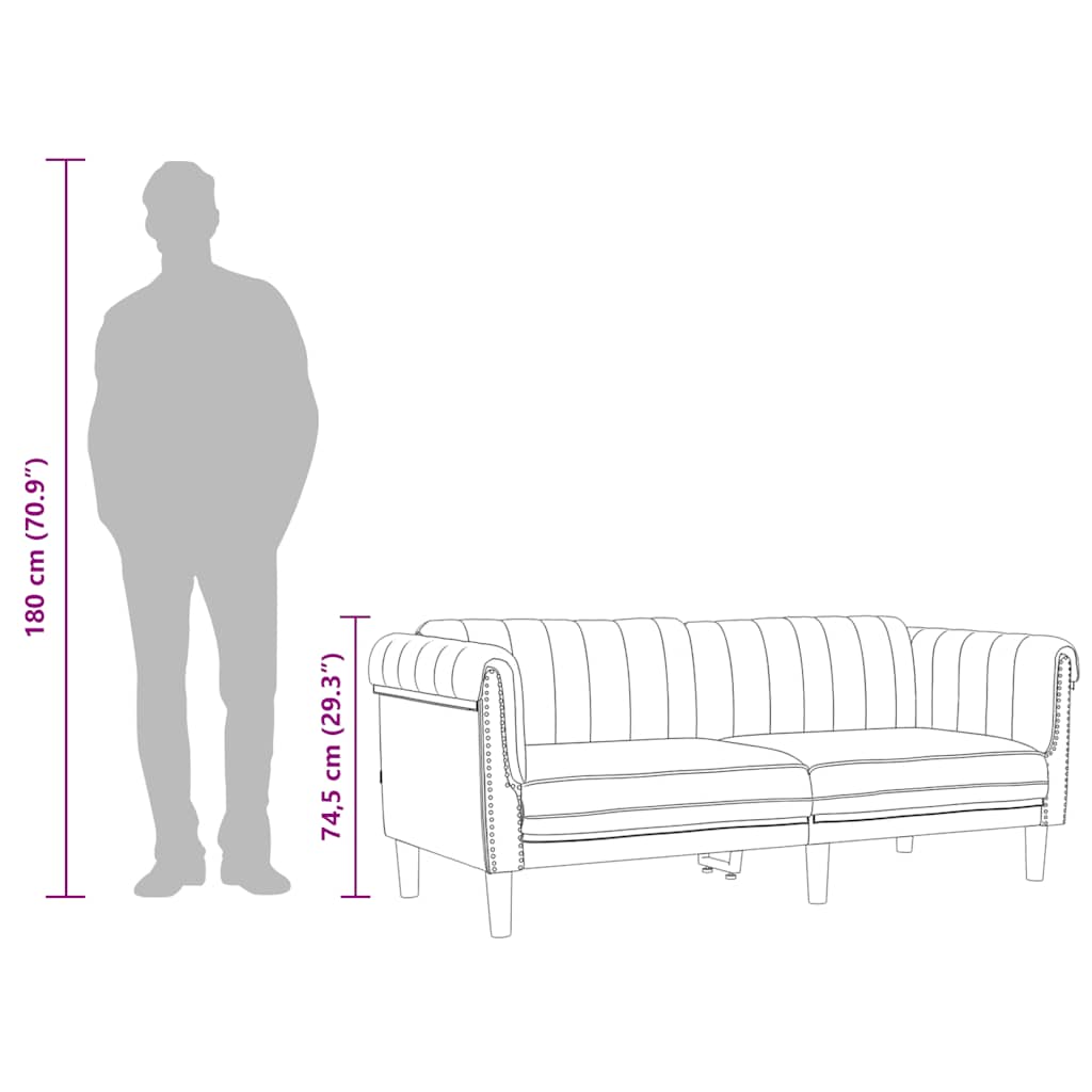 Καναπές Διθέσιος Σκούρο Πράσινο από Βελούδο - Pakobazaar